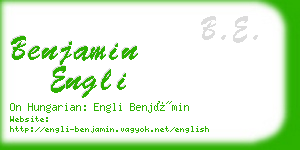 benjamin engli business card